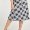 Check Soft Touch Panelled Skirt