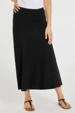 Plain Cut And Sew Panelled Skirt
