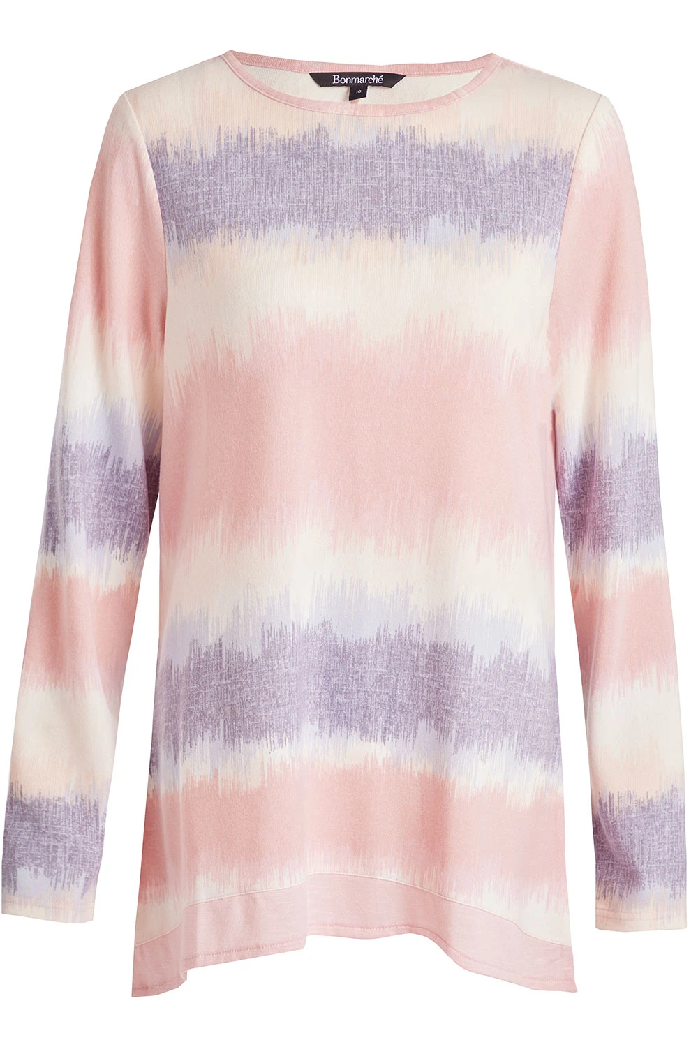 Long Sleeve Striped Soft Touch Tunic - Image 2