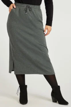 Plain Brushback Fabric Skirt