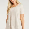Short Sleeve Stripe Soft Touch Tunic