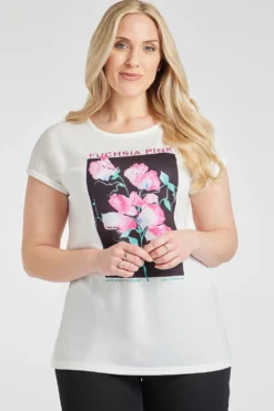 Short Sleeve Fuchsia Pink Design Top