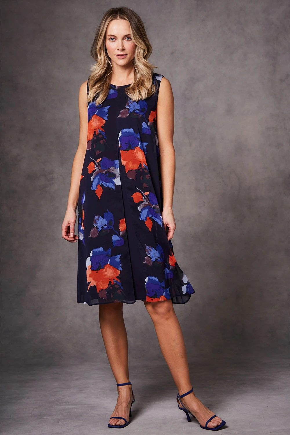 Sleeveless Split Layer Floral Dress - Image 5