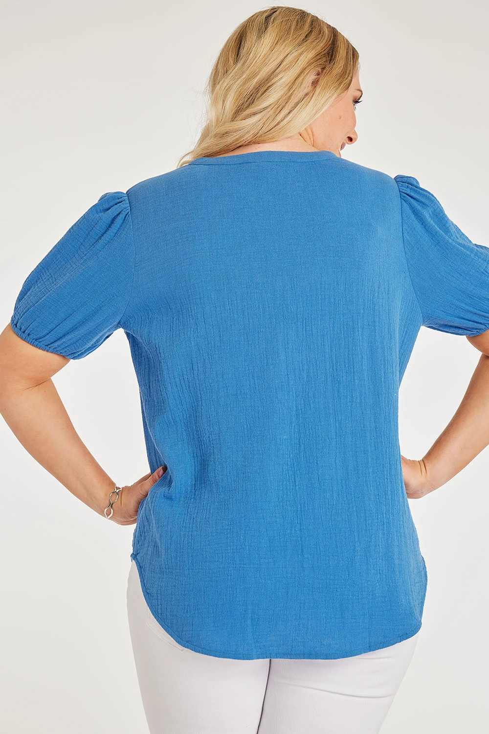 Embroidered Half Placket Overhead Shirt - Image 9