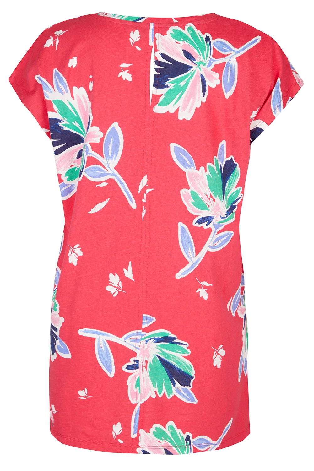 Short Sleeve Large Spaced Floral Print T-Shirt - Image 3