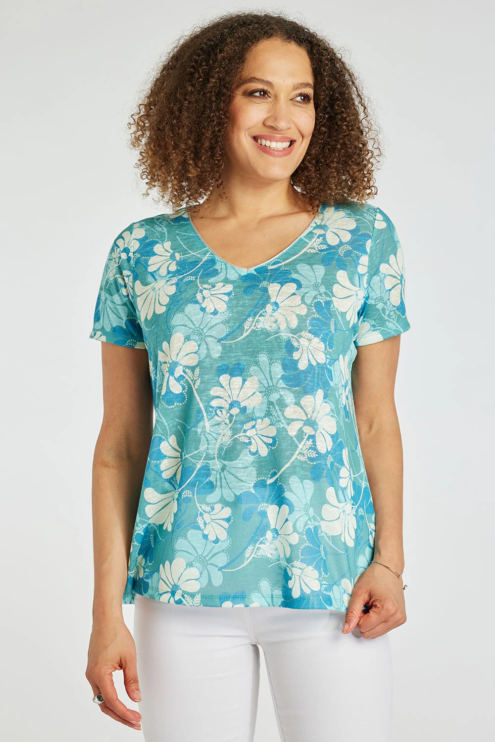Autonomy - Graphic Floral Print T-Shirt - Image 5
