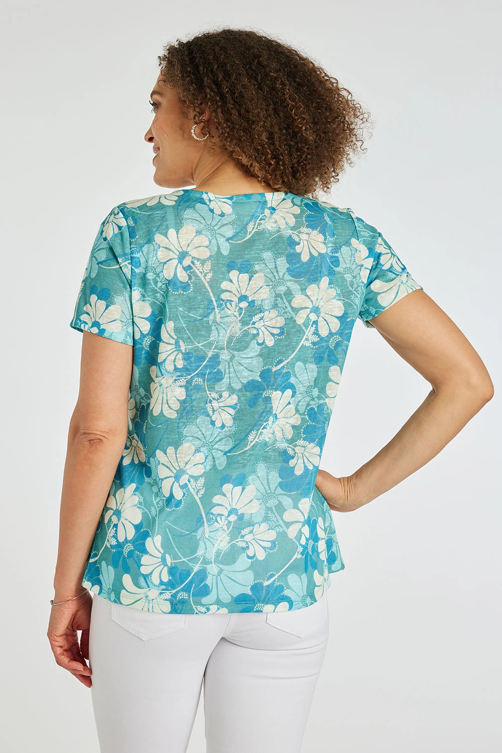 Autonomy - Graphic Floral Print T-Shirt - Image 6