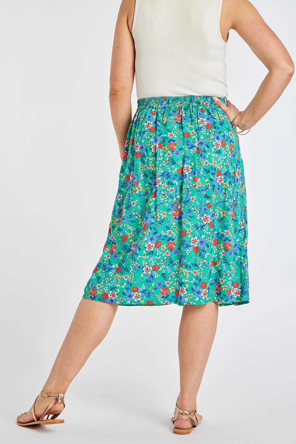 Multi Ditsy Flippy Skirt - Image 4