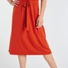 Panelled Jersey Skirt With Knot Detail