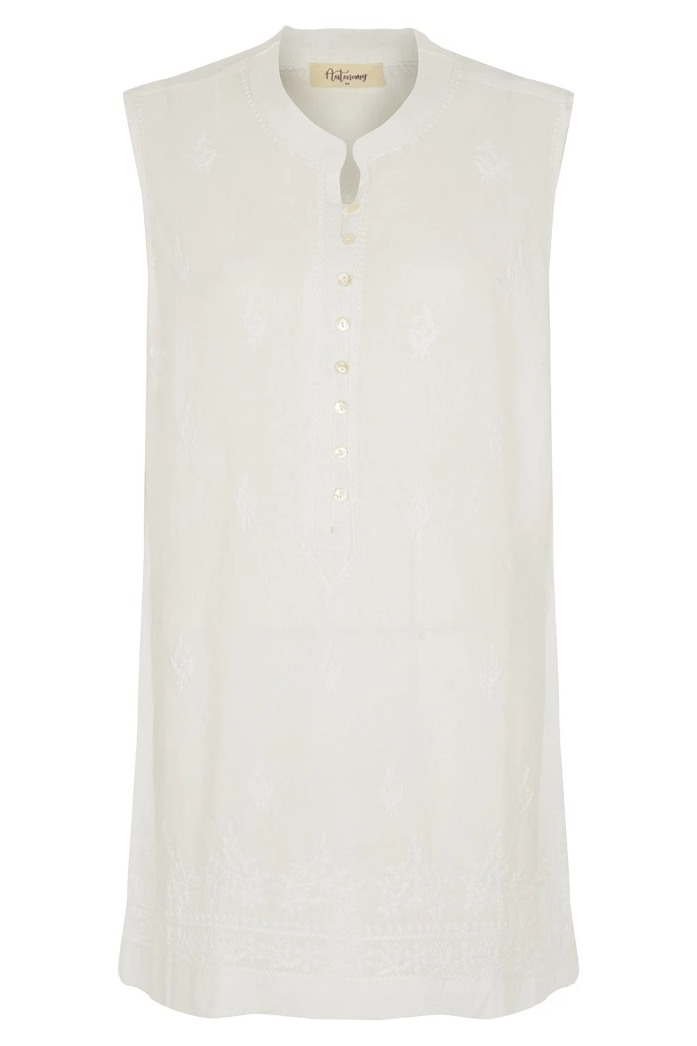 Sleeveless Broderie Top - Image 2