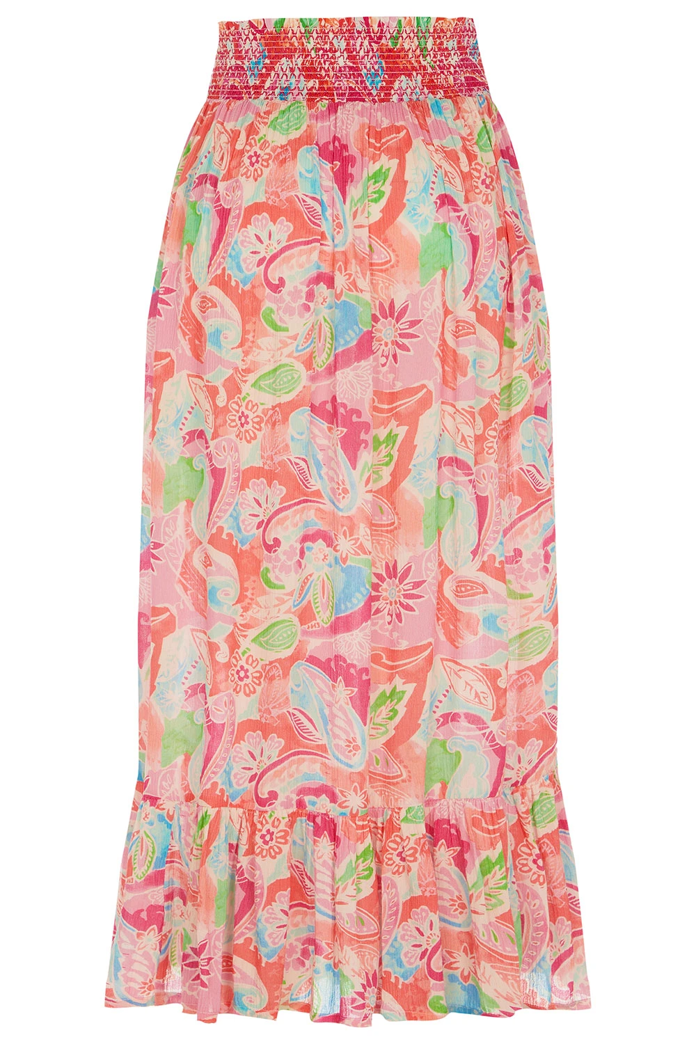 Carnival Print Crinkle Tiered Skirt - Image 3