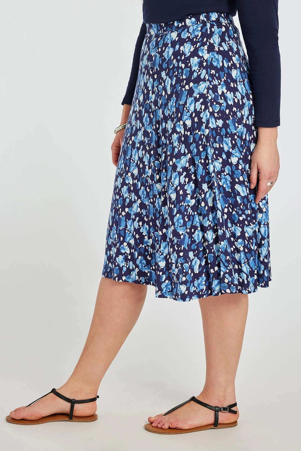 Blurred Animal Print Jersey Flippy Skirt - Image 6