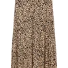 Leopard Print Jersey Flippy Skirt