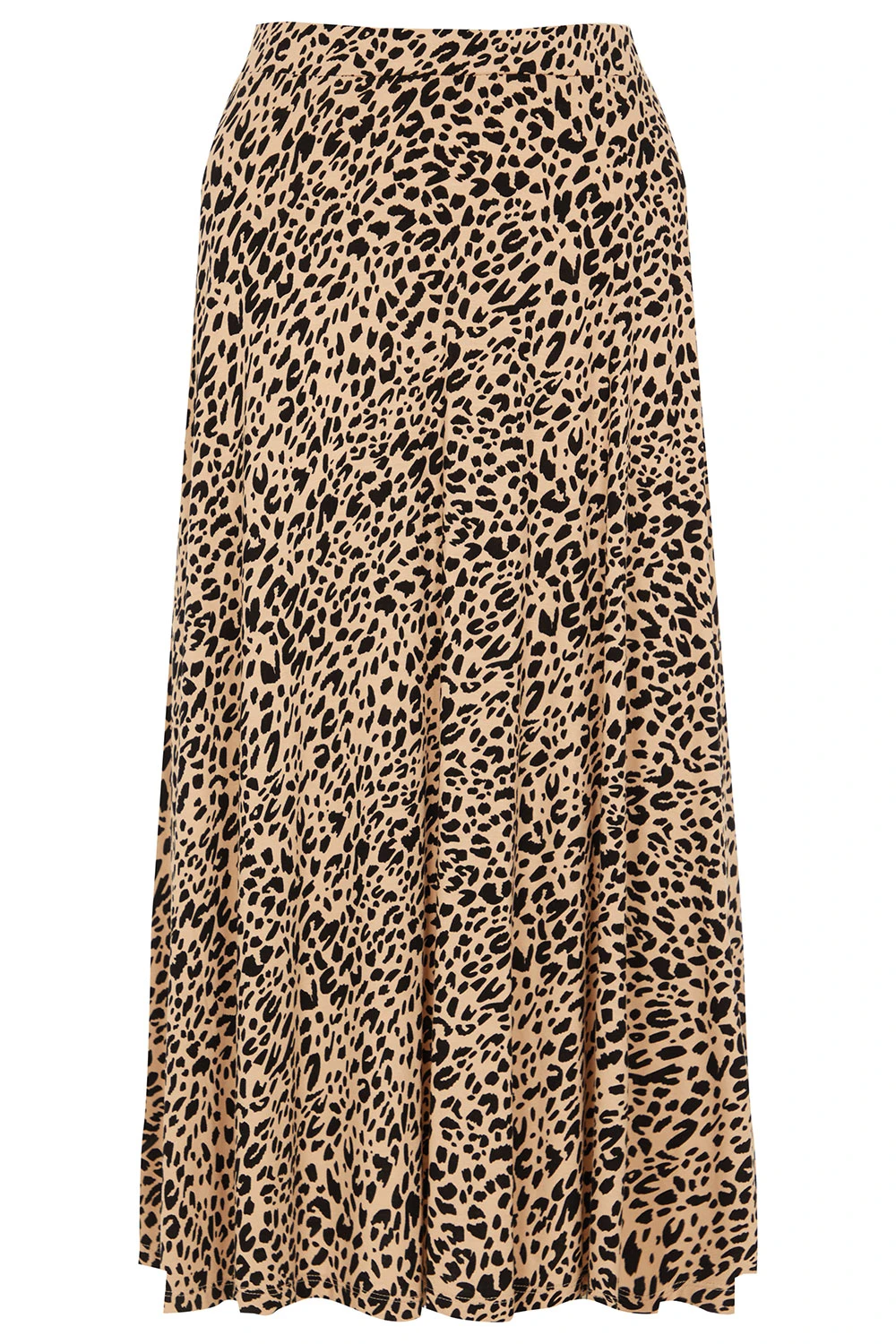 Leopard Print Jersey Flippy Skirt