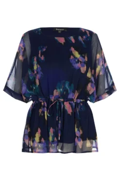 Short Sleeve Watercolour Floral Top