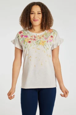 Short Sleeve Trailing Floral T-Shirt