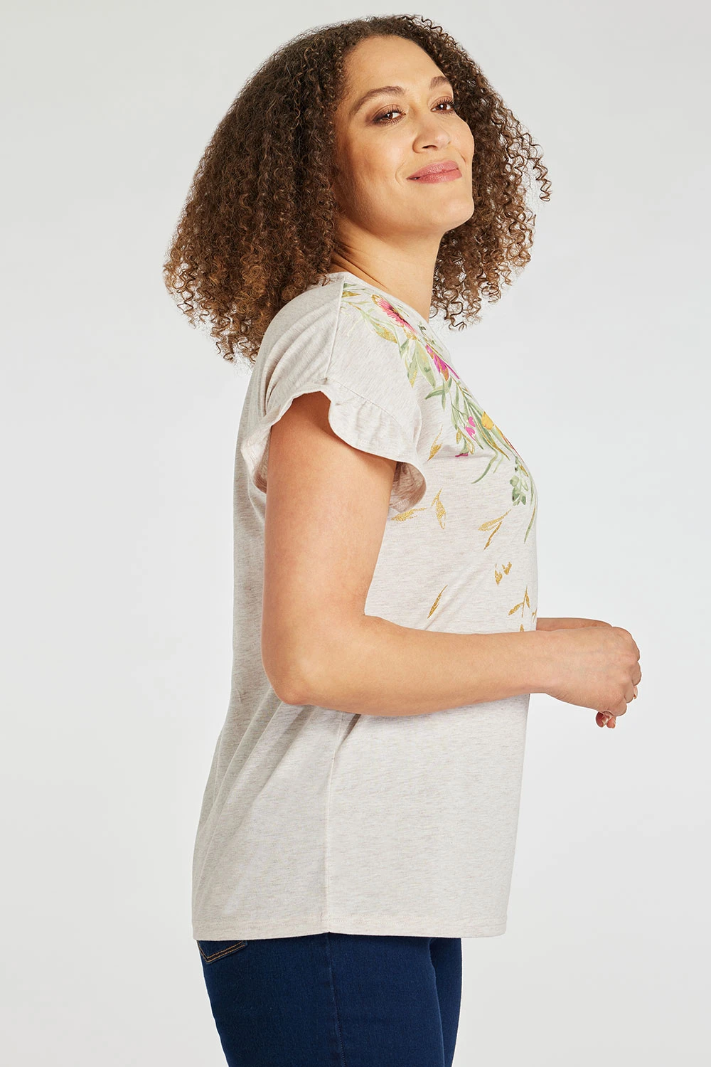 Short Sleeve Trailing Floral T-Shirt - Image 5