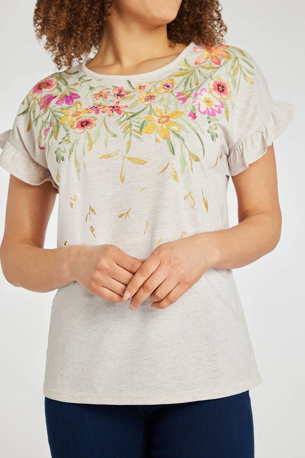Short Sleeve Trailing Floral T-Shirt - Image 6