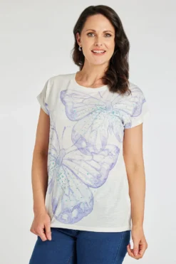 Short Sleeve Oversized Butterfly T-Shirt