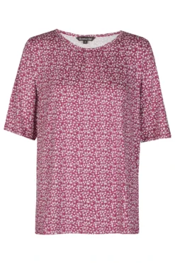 Short Sleeve Ditsy Floral Top With Angel Sleeves