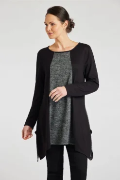 Colour Block Pleated Soft Touch Dress