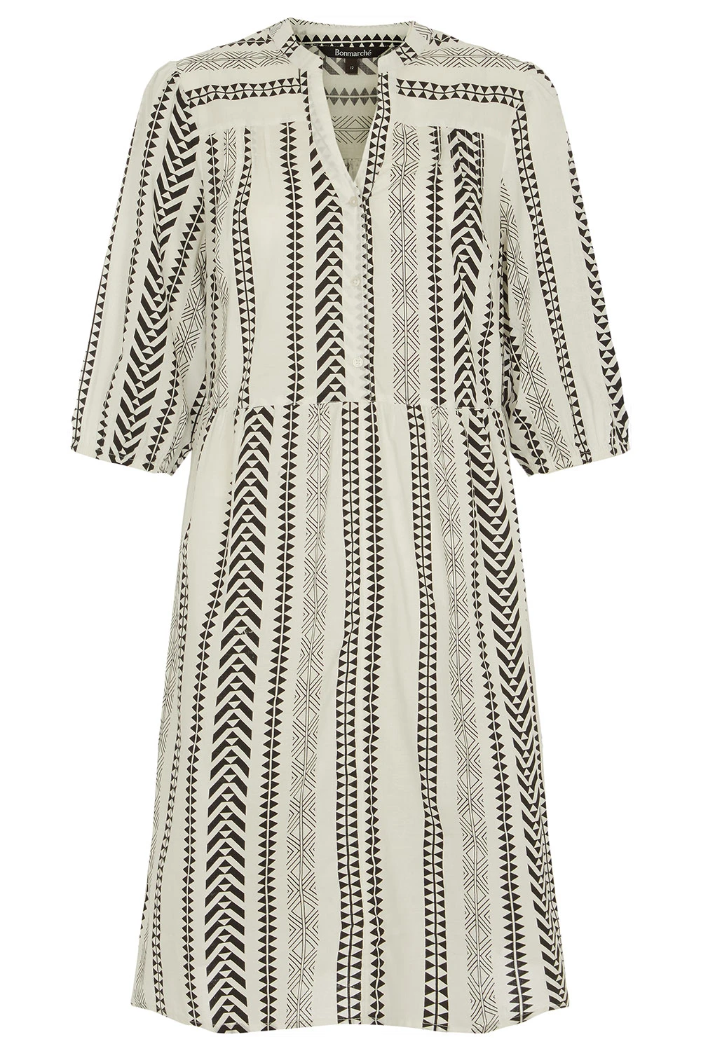 Jacquard Print Striped Dress - Image 2