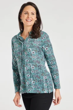 Long Sleeve Ditsy Floral Top