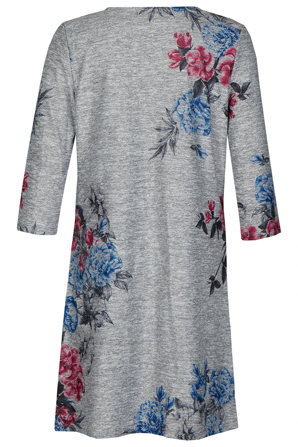 Jersey Shift Dress With Pink Floral Design - Image 3