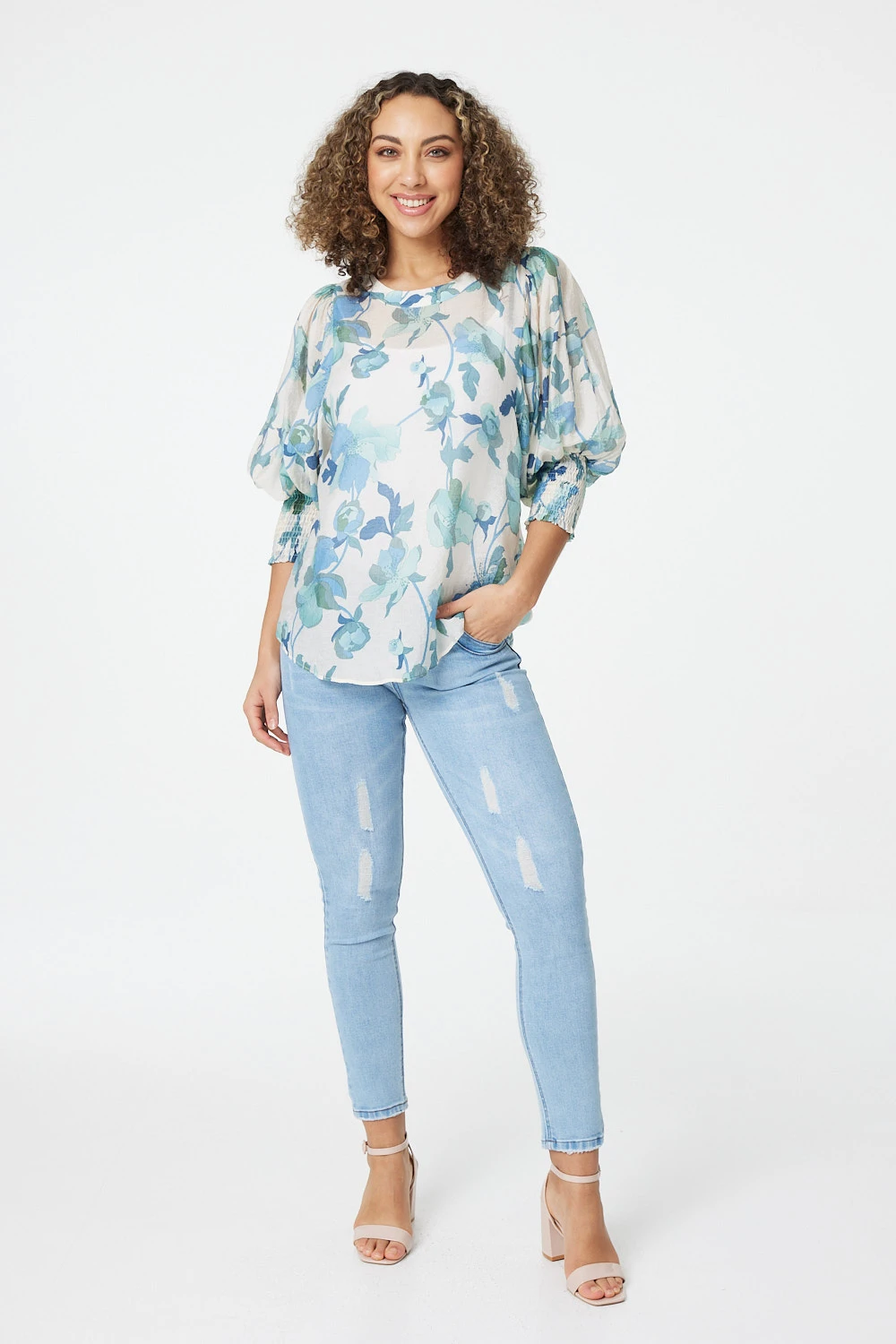 Stella Morgan - 3/4 Sleeve Floral Blouse - Image 5