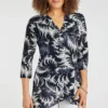 Stella Morgan - Long Sleeve Wrap Over Print Tunic