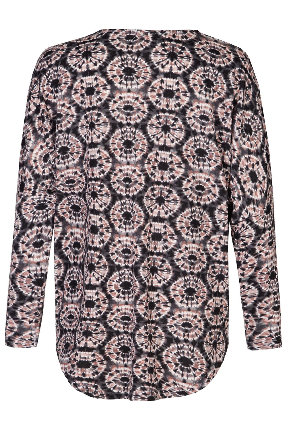 Stella Morgan - Long Sleeve Zip Neck Geo Print Top - Image 3