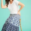 Painted Tiles Tiered Skirt