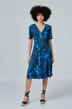 Izabel London – Printed Knot Front Midi Dress