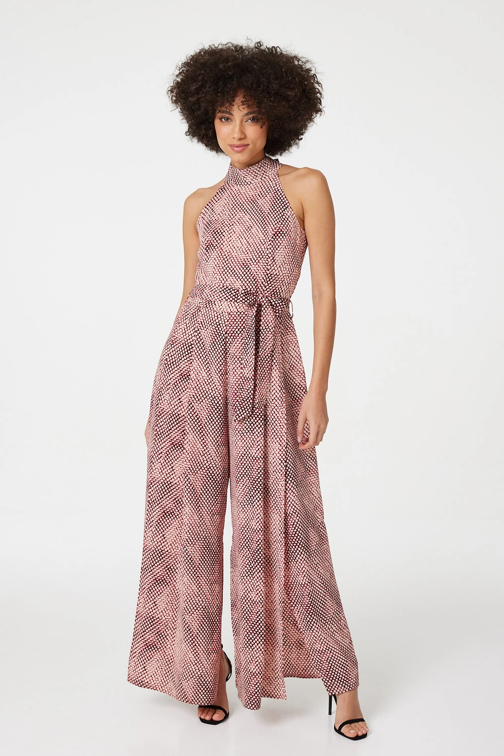 Izabel London – Printed High Neck Jumpsuit