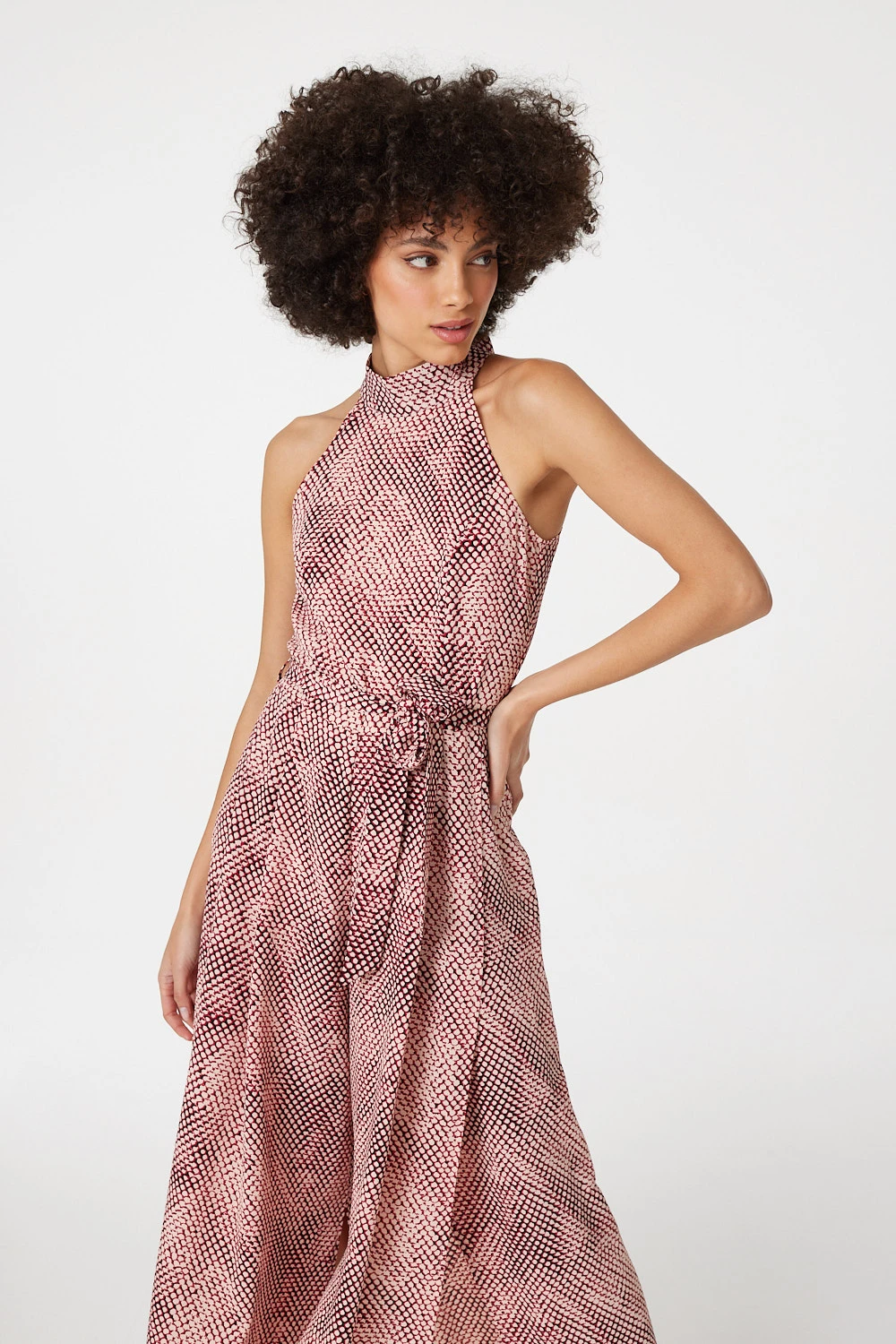 Izabel London – Printed High Neck Jumpsuit - Image 2