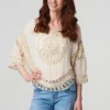 Izabel London - Crochet Oversized Blouse Top