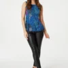 Izabel London – Peacock Print Sleeveless Top